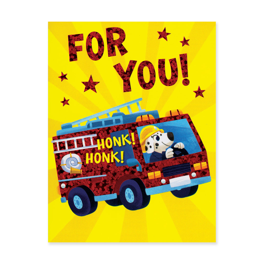 Foil: Firetruck Enclosure Card