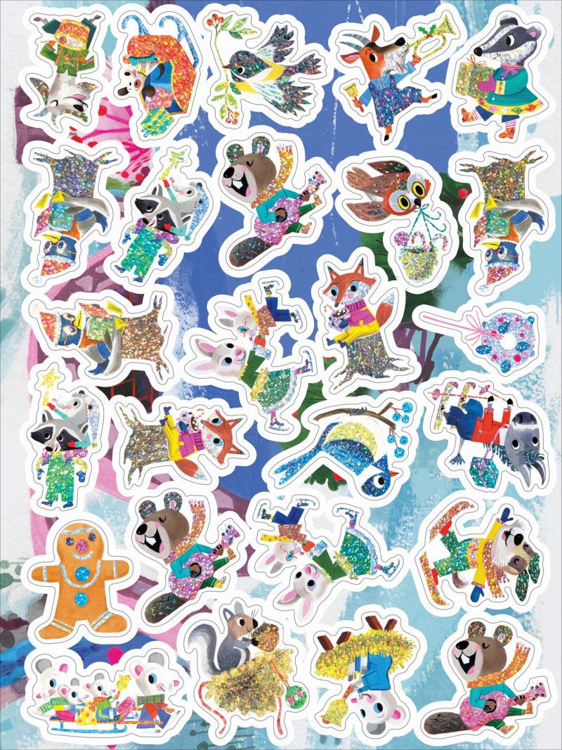 Holiday in the Woods Shiny Stickers | eeBoo