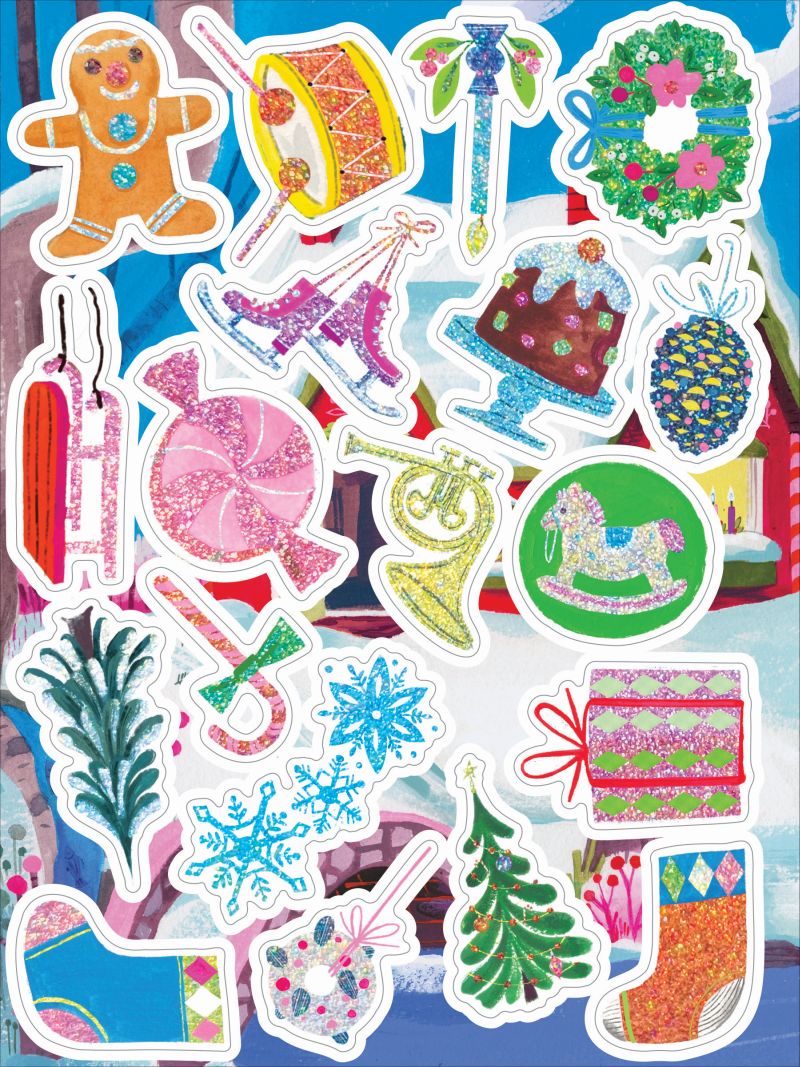 Holiday in the Woods Shiny Stickers | eeBoo