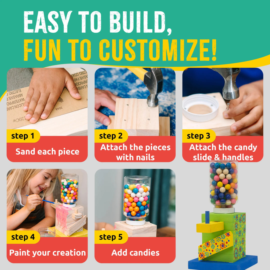Candy Dispenser Woodworking Kit | Spark Jump