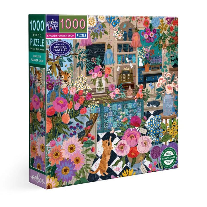 English Flower Shop 1000 Piece Puzzle | eeBoo