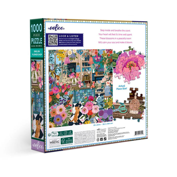 English Flower Shop 1000 Piece Puzzle | eeBoo