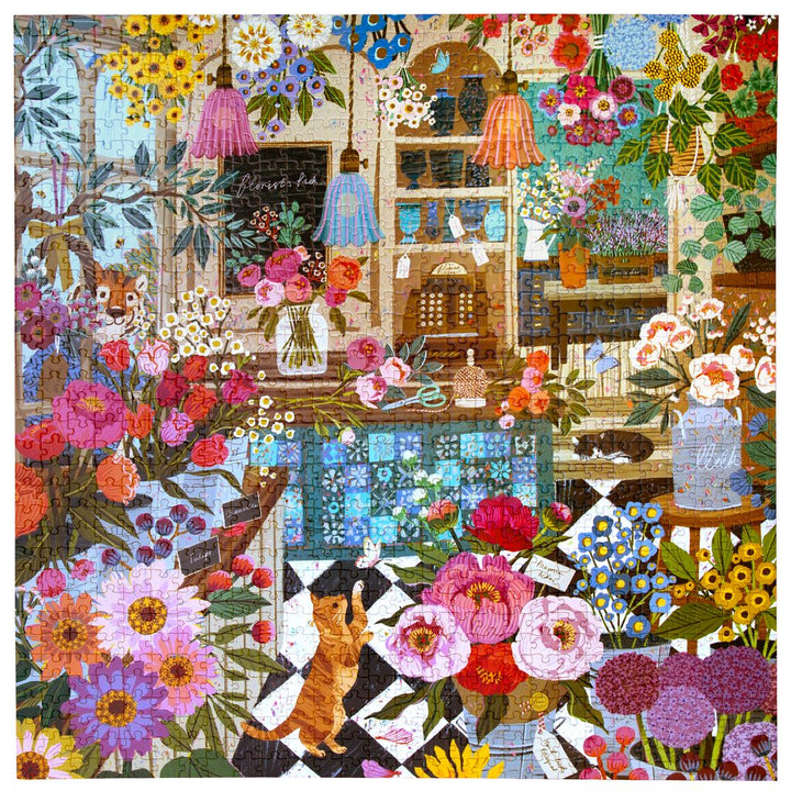 English Flower Shop 1000 Piece Puzzle | eeBoo