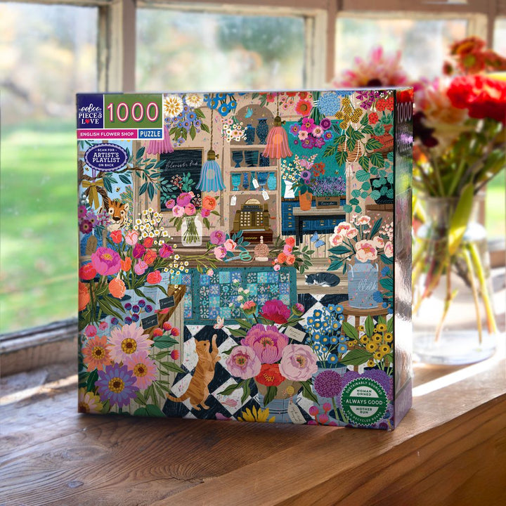 English Flower Shop 1000 Piece Puzzle | eeBoo