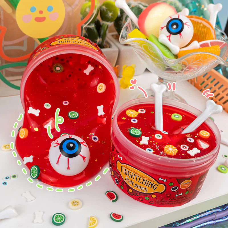 Frightening Fruit Punch Clear Slime | Kawaii Slime Company
