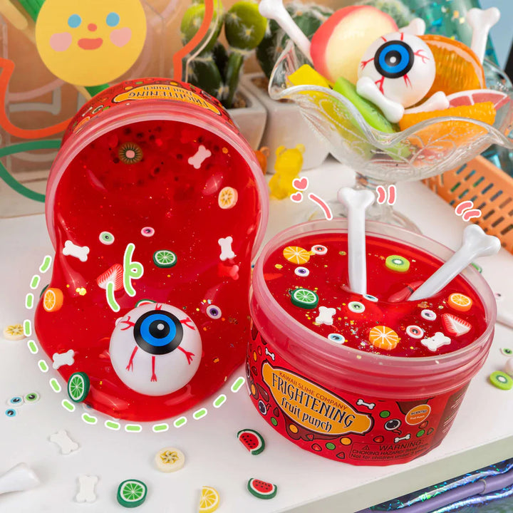 Frightening Fruit Punch Clear Slime | Kawaii Slime Company