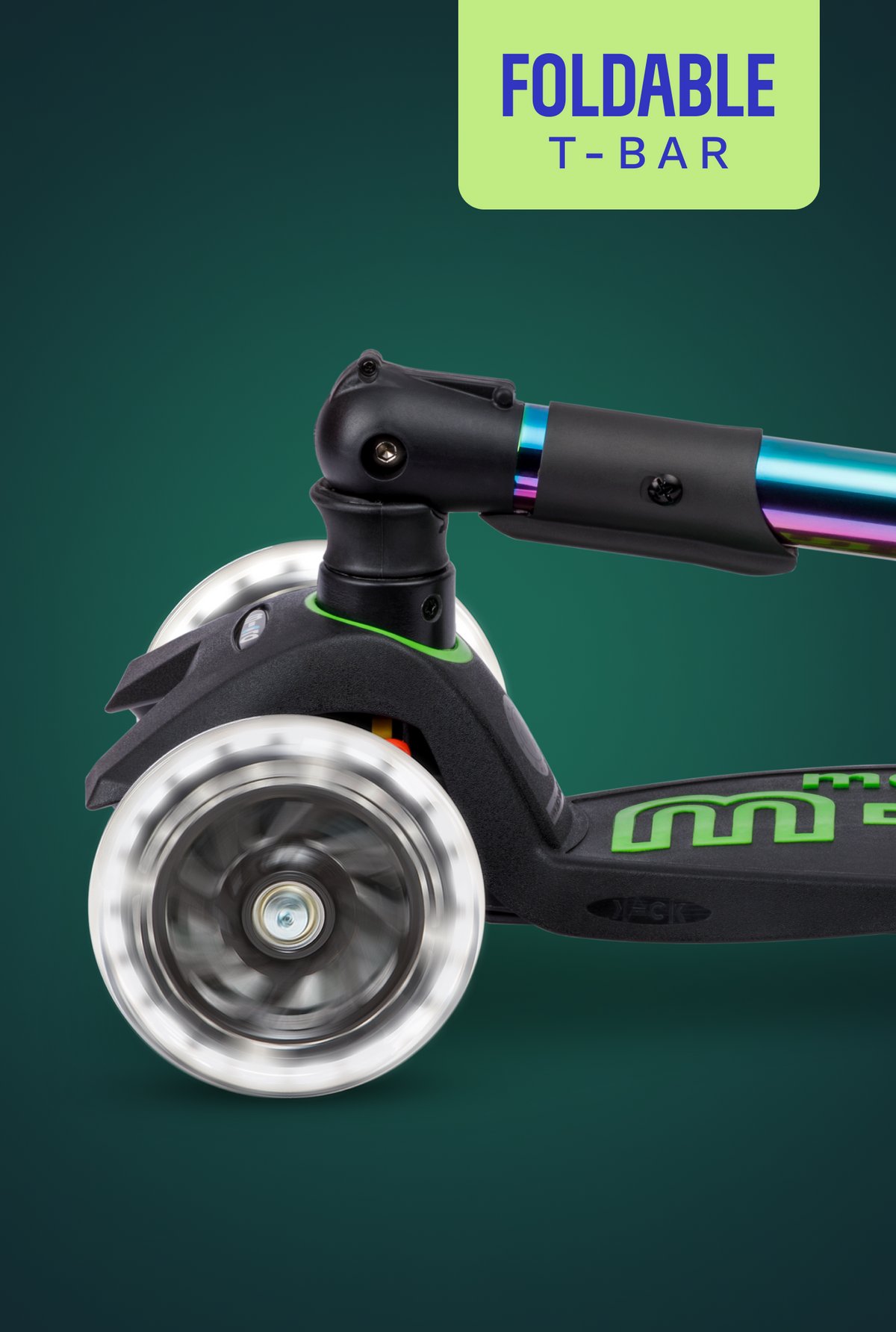 Micro Maxi Foldable LED Neochrome Scooter - Neochrome Green
