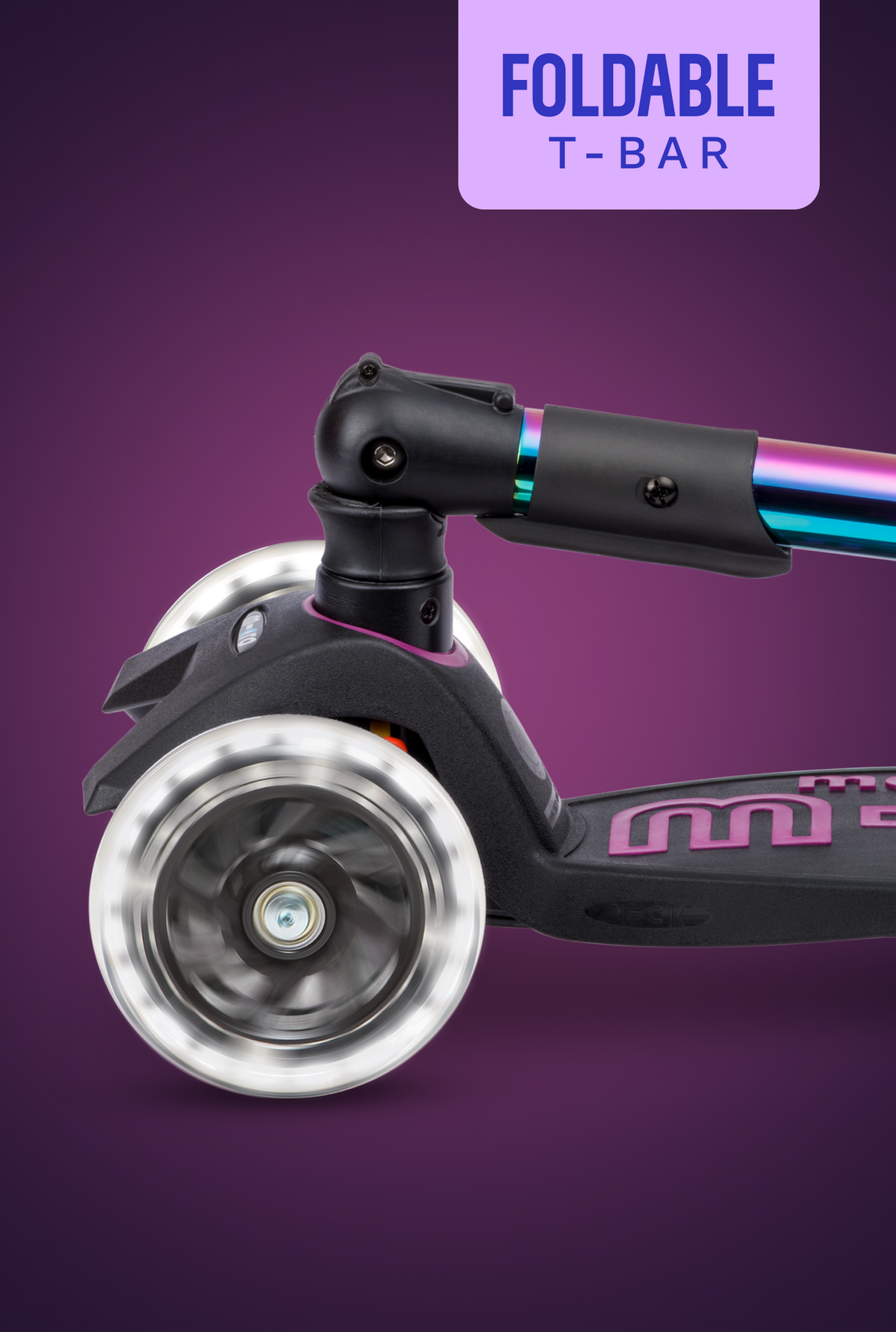 Micro Maxi Foldable LED Neochrome Scooter - Neochrome Purple