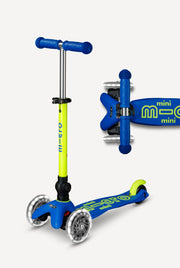 Micro Mini Foldable LED Scooter - Neon Canary Yellow/Blue - LOCAL PICK UP ONLY