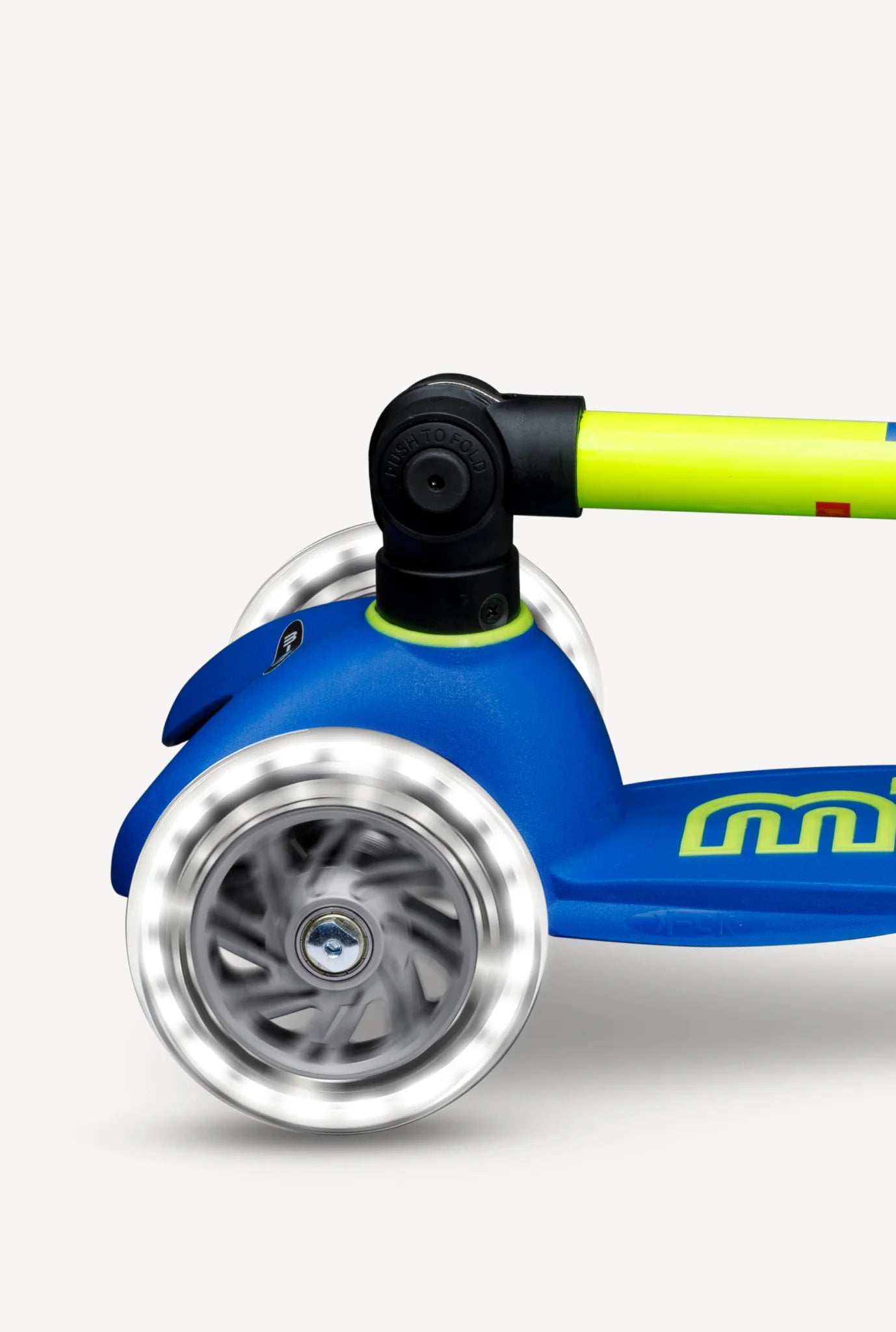 Micro Mini Foldable LED Scooter - Neon Canary Yellow/Blue - LOCAL PICK UP ONLY