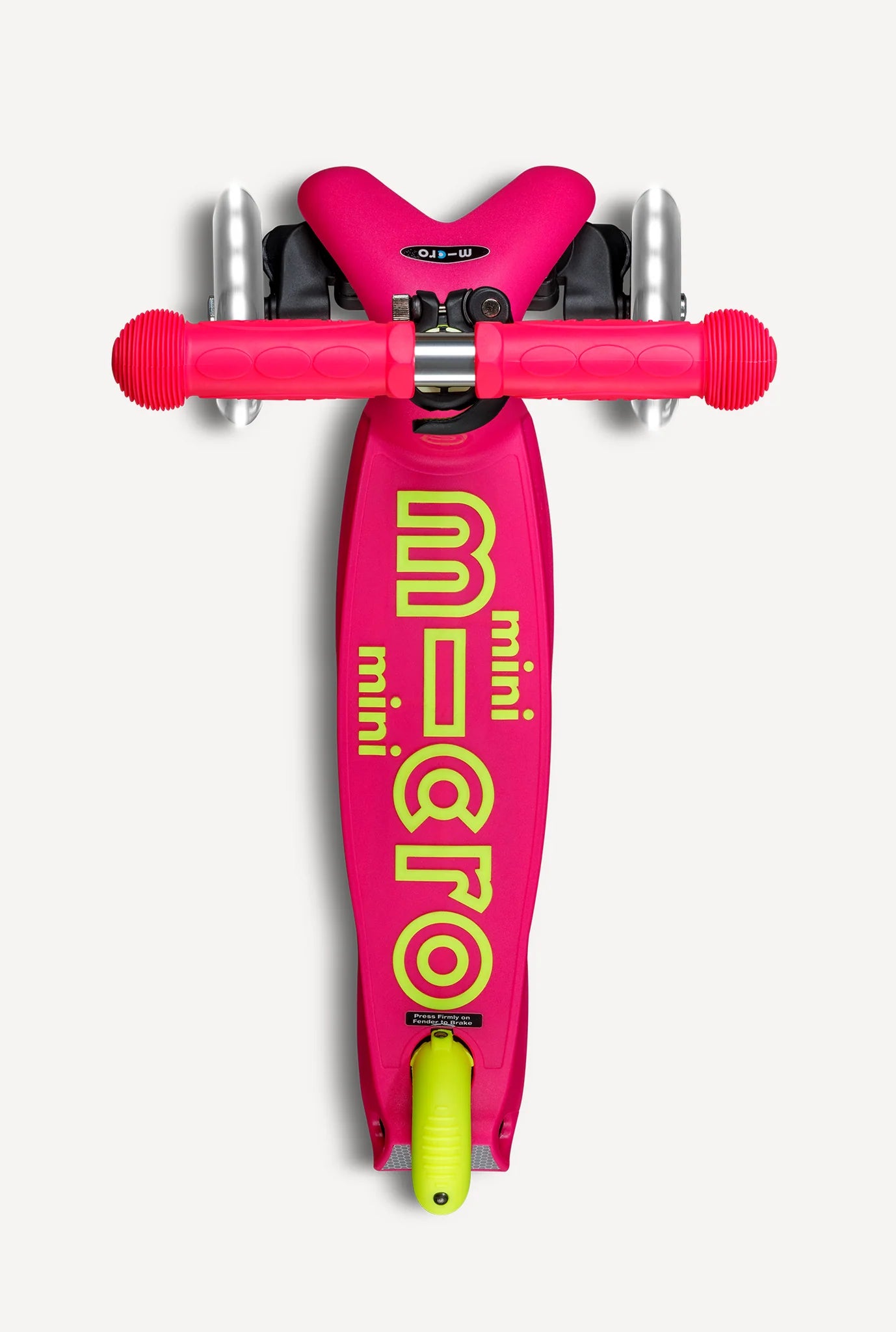 Micro Mini Foldable LED Scooter - Neon Flamingo Pink/Yellow - LOCAL PICK UP ONLY