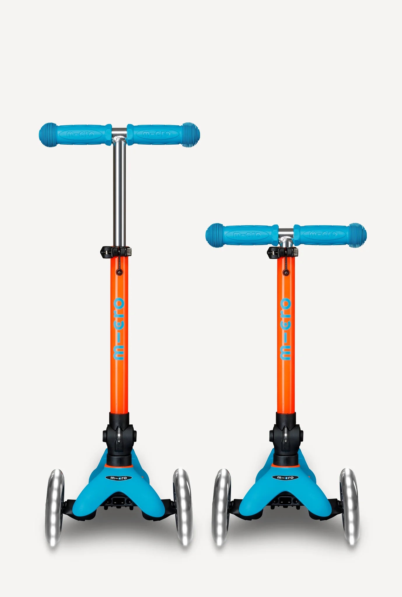 Micro Mini Foldable LED Scooter - Sunset Orange/Aqua - LOCAL PICK UP ONLY