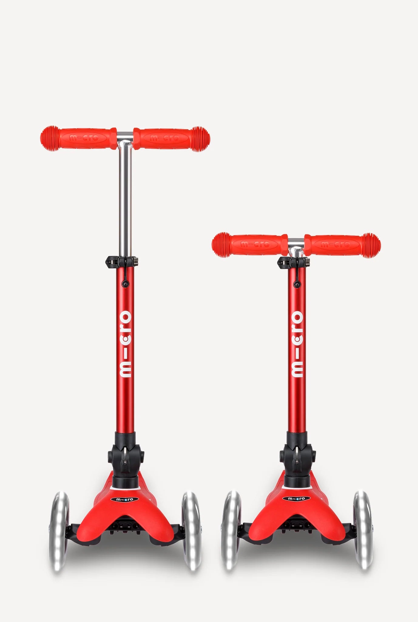 Micro Mini Foldable LED Scooter - Red/White - LOCAL PICK UP ONLY