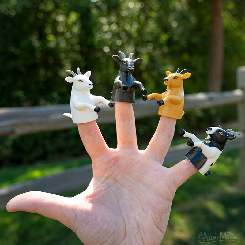 Finger Goats worn on fingers