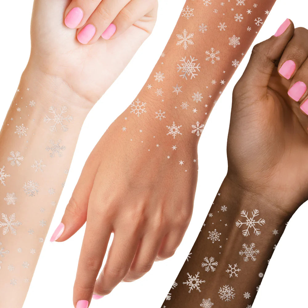 Winter Frost Holiday Temporary Tattoo Pack