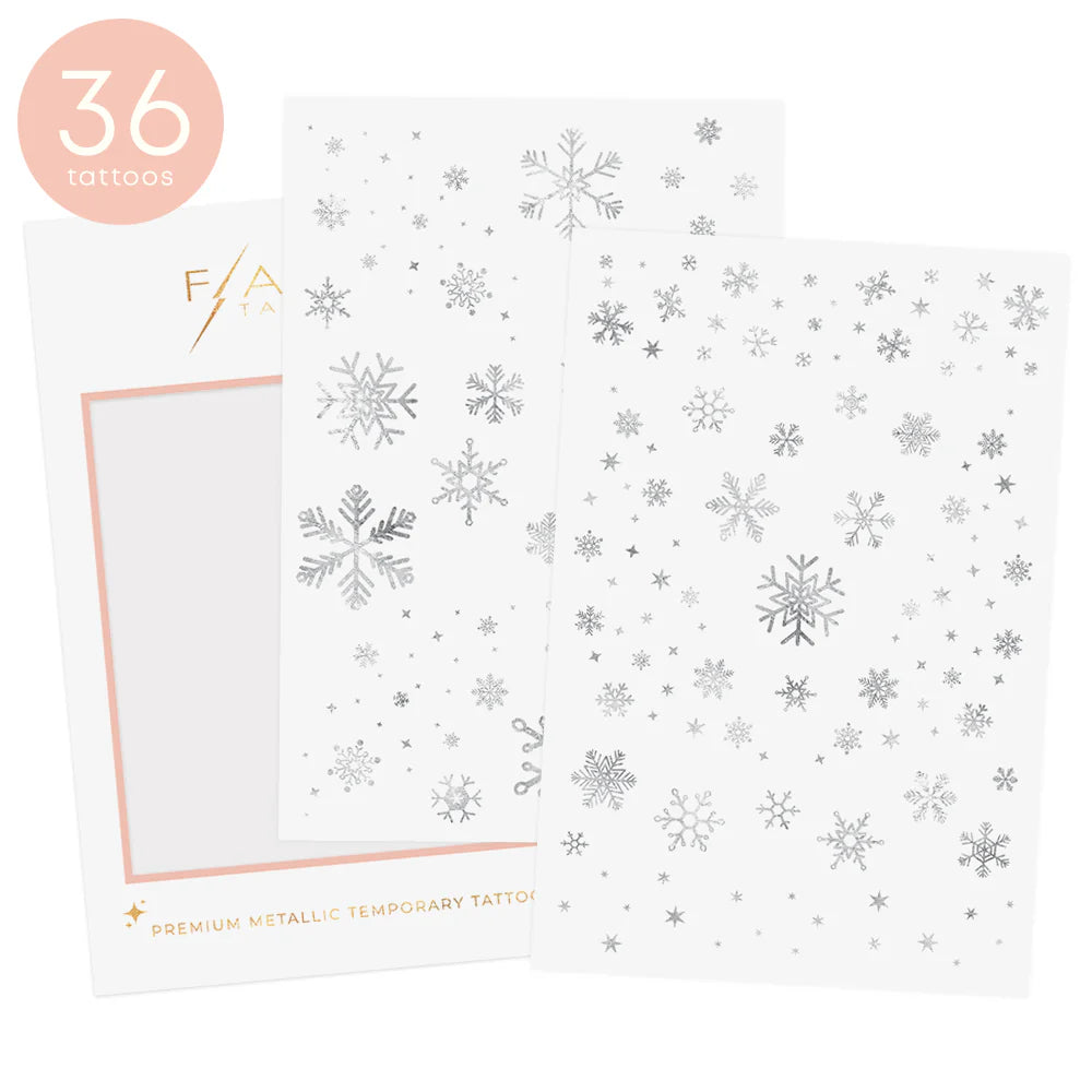 Winter Frost Holiday Temporary Tattoo Pack