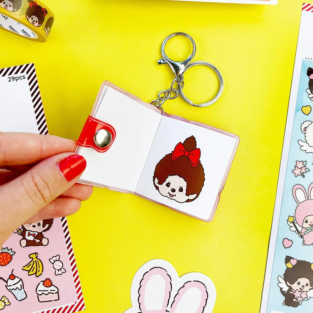 Friends Forever Monchhichi Mini Stickerbook Keychain | Pipsticks
