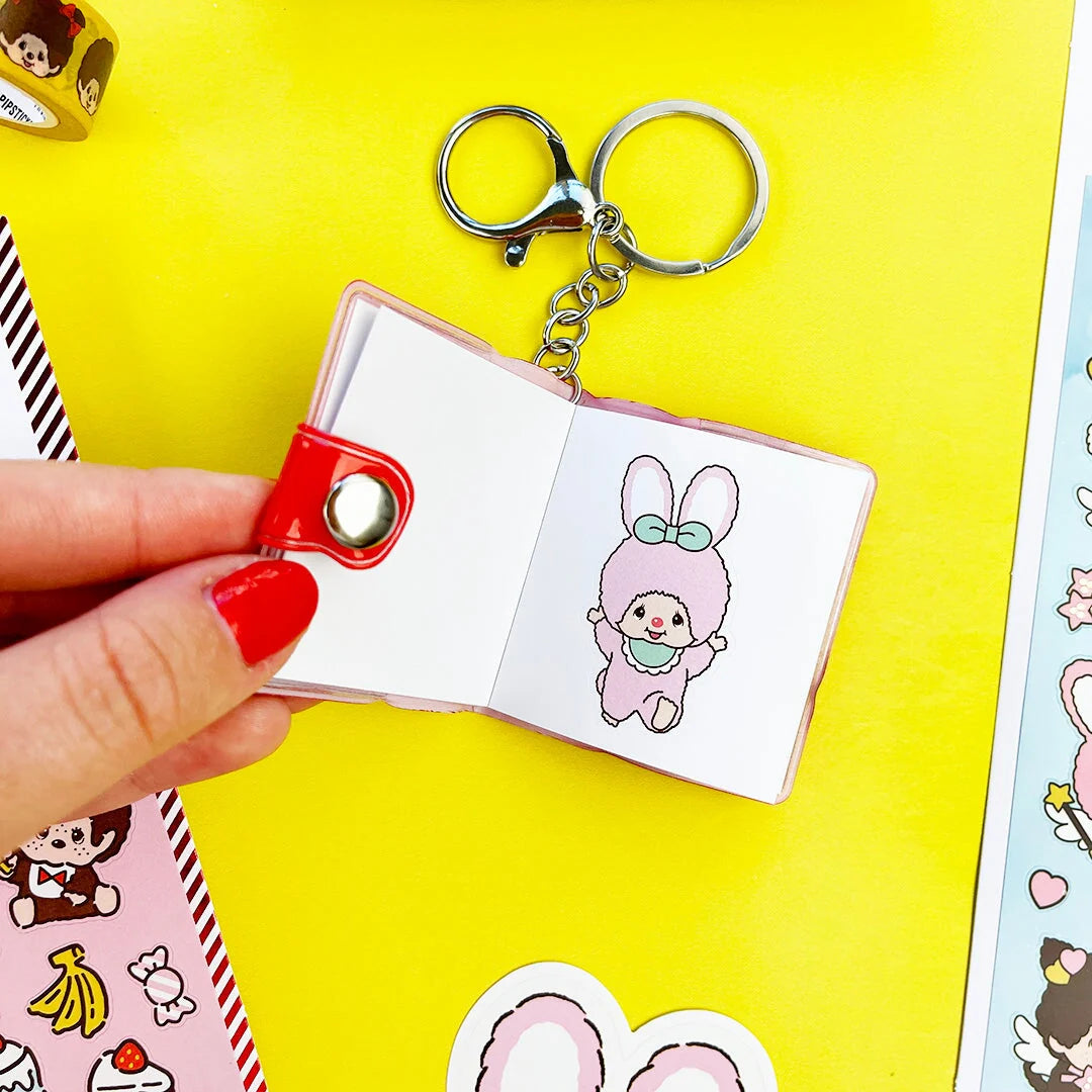 Friends Forever Monchhichi Mini Stickerbook Keychain | Pipsticks
