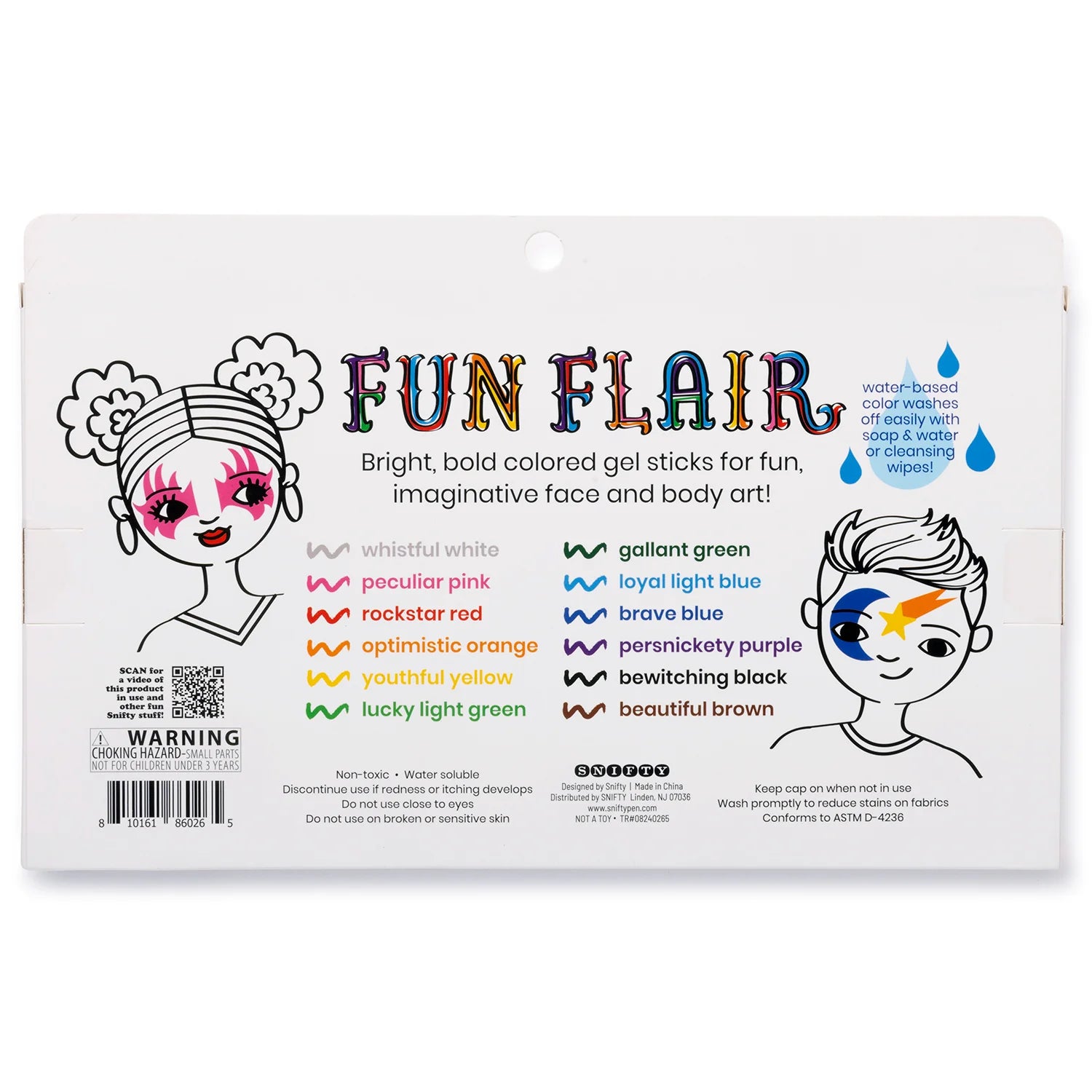 Fun Flair Face & Body Color Gel Sticks Set | Snifty