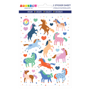 Funky Foals Glossy Sticker Sheet | MoonBow