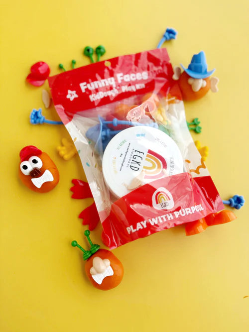 Funny Faces PlayDough Kit | EarthGrown KidDough