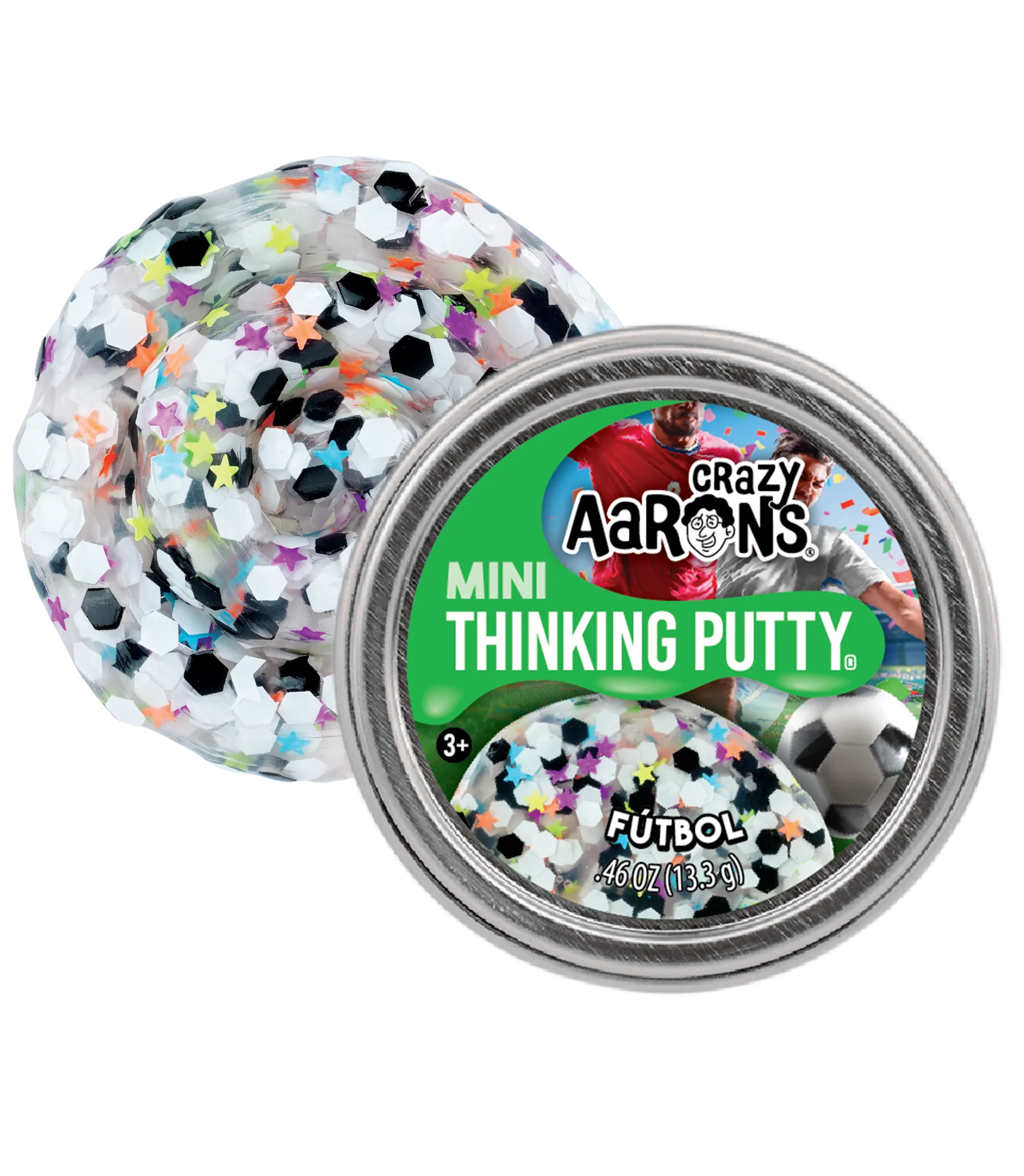Futbol 2" Thinking Putty Tin | Crazy Aaron's