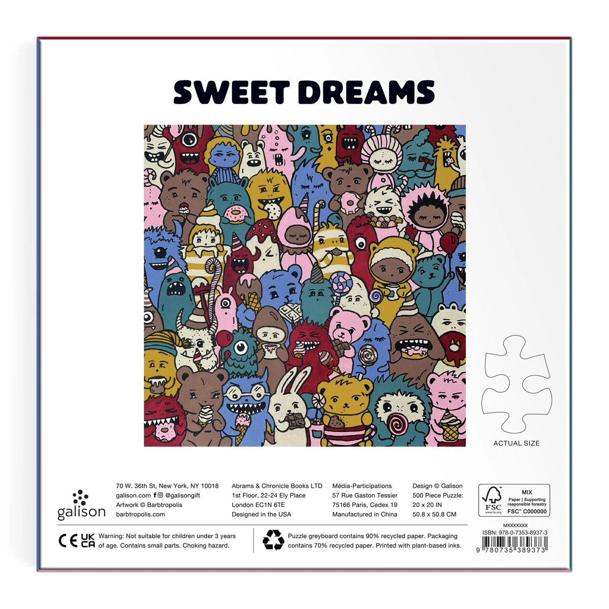 Barbtropolis Sweet Dreams 500 Piece Foil Puzzle | Galison