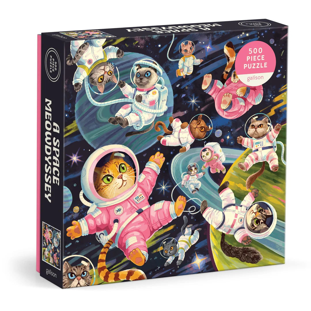 A Space Meowdyssey 500 Piece Puzzle | Galison
