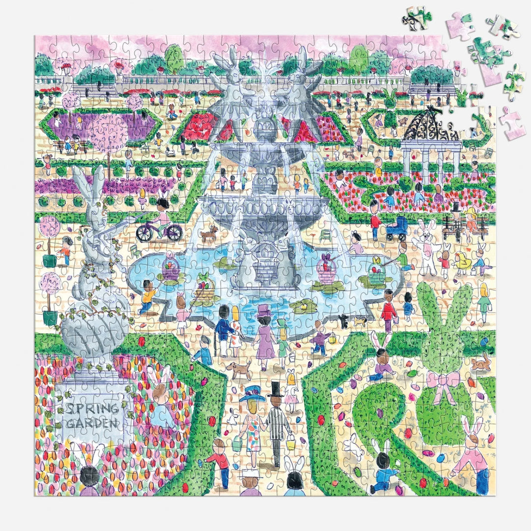 Michael Storrings Spring Egg Hunt 500 Piece Puzzle | Galison