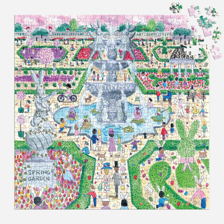 Michael Storrings Spring Egg Hunt 500 Piece Puzzle | Galison