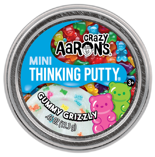 Mini Gummy Grizzly - 2" Thinking Putty Tin | Crazy Aarons