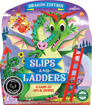 Slips & Ladders Dragon Edition Shaped Game | eeBoo