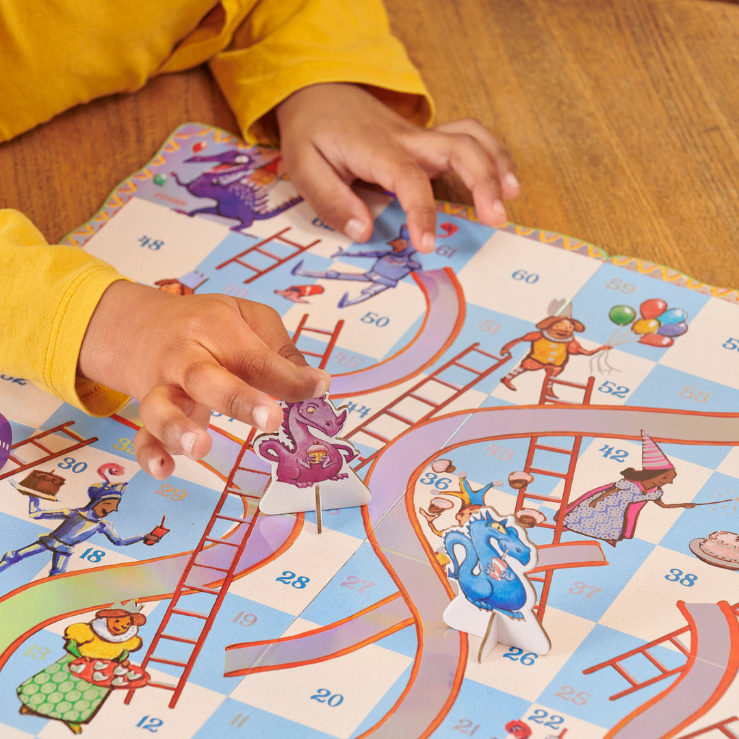 Slips & Ladders Dragon Edition Shaped Game | eeBoo