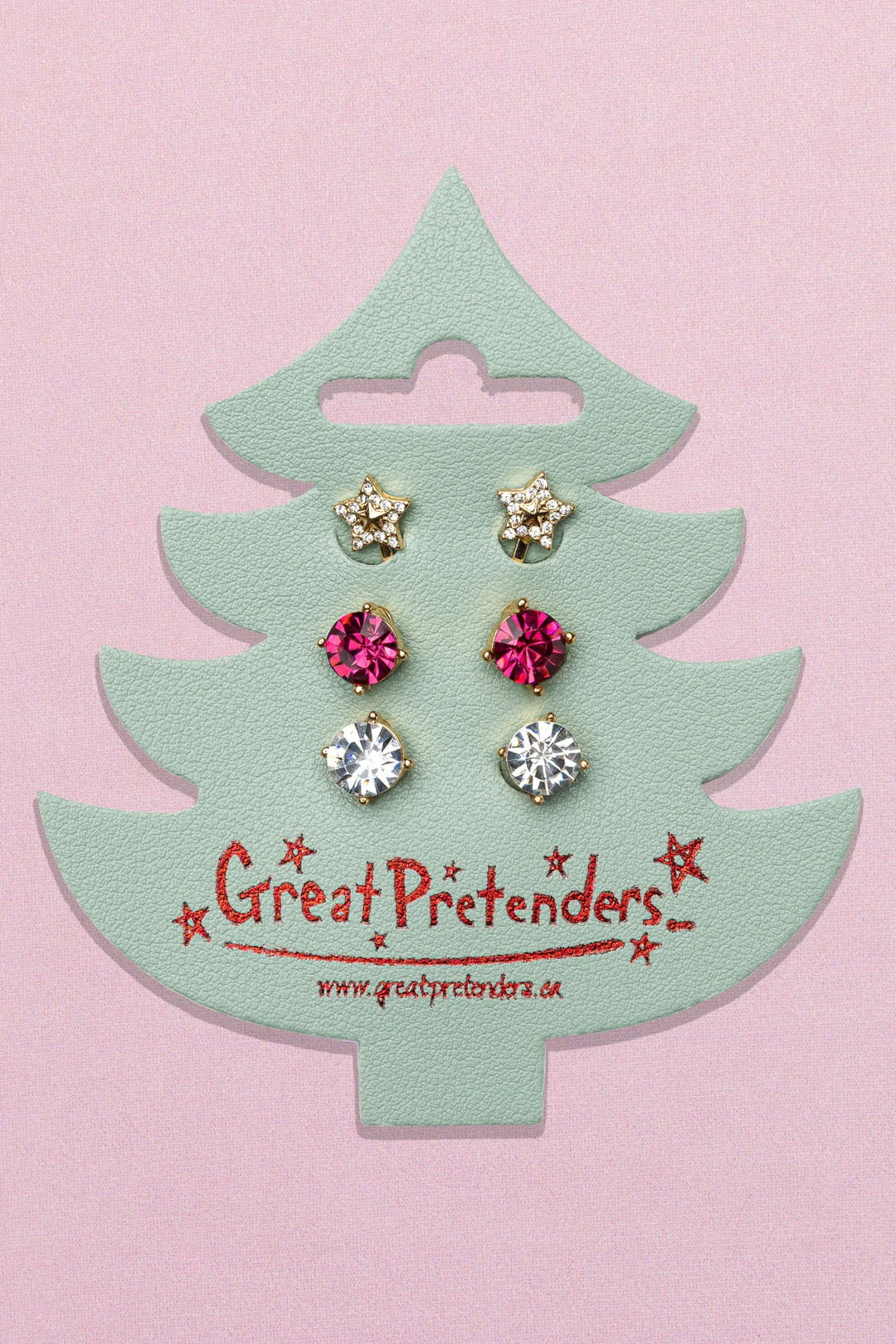 Holiday Pleather Tree Clip On Earrings | Great Pretenders