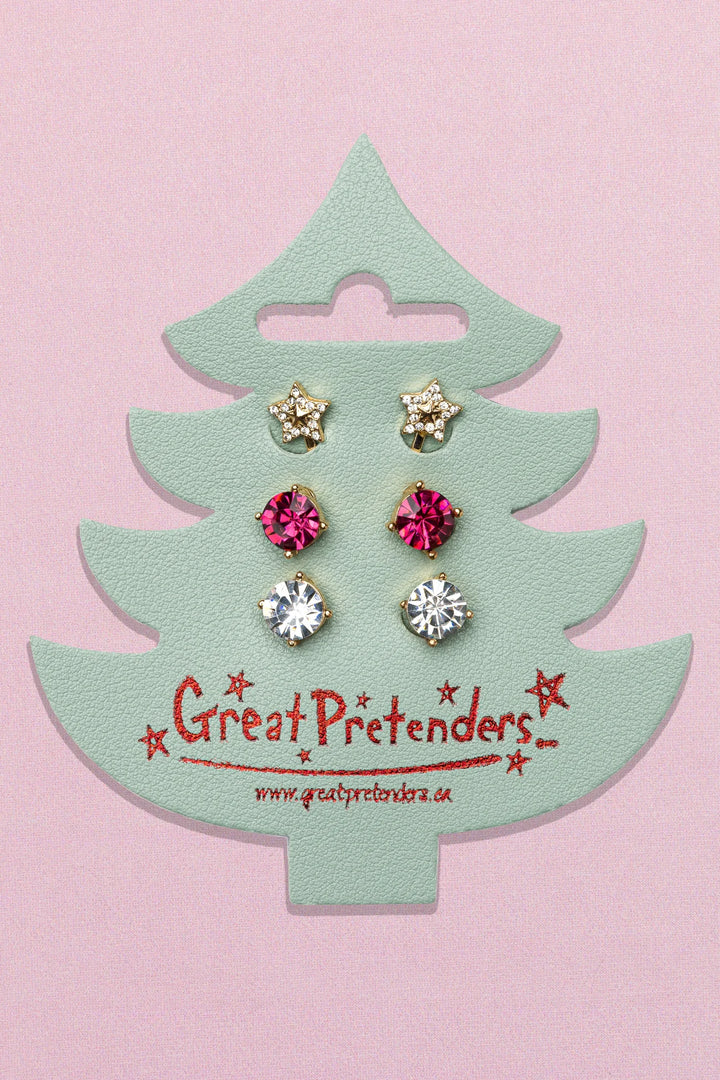 Holiday Pleather Tree Clip On Earrings | Great Pretenders