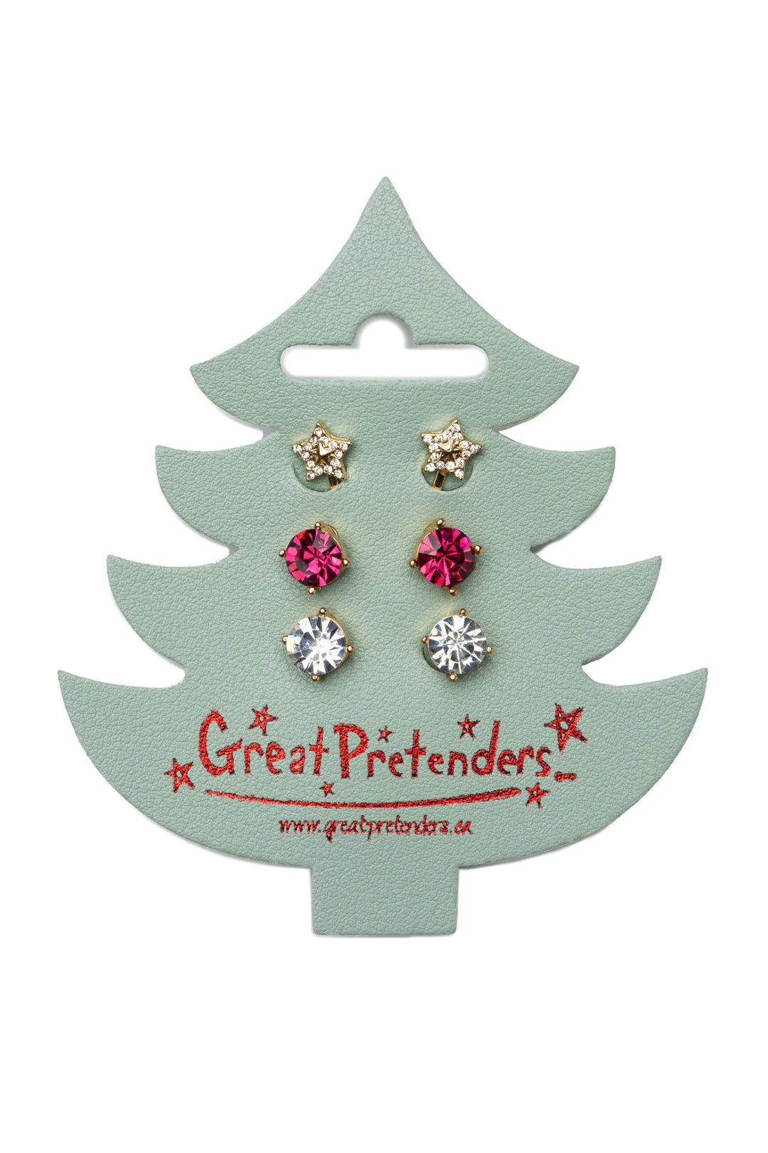 Holiday Pleather Tree Clip On Earrings | Great Pretenders