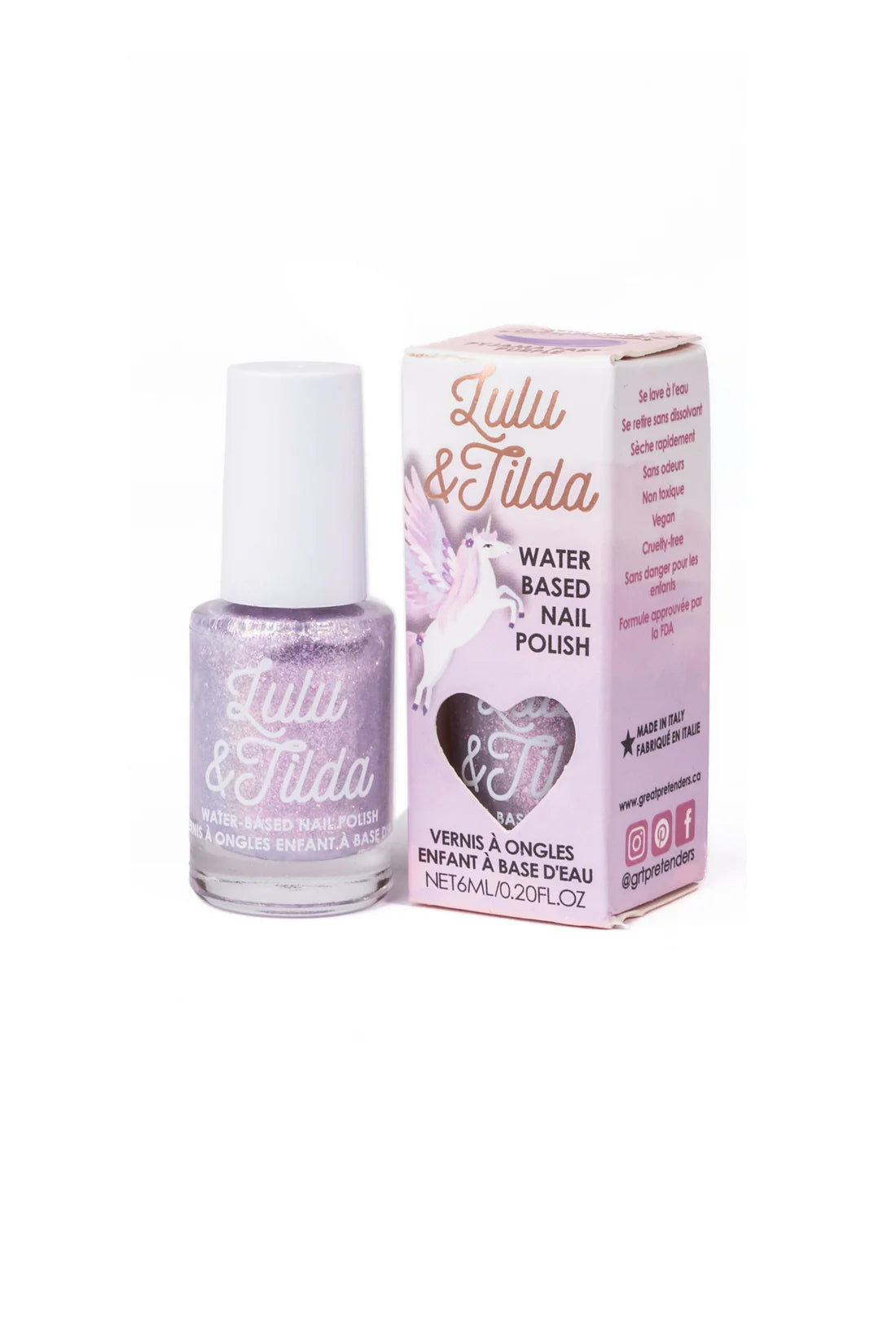 Pajama Party Purple Washable Nail Polish | Great Pretenders