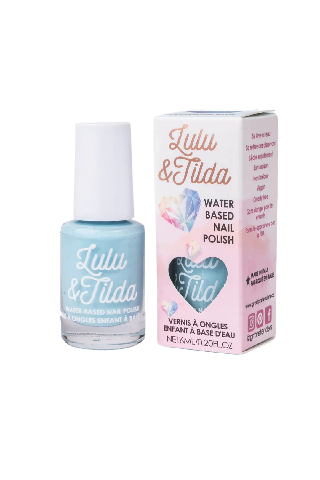 Bubblegum Blue Washable Nail Polish | Great Pretenders