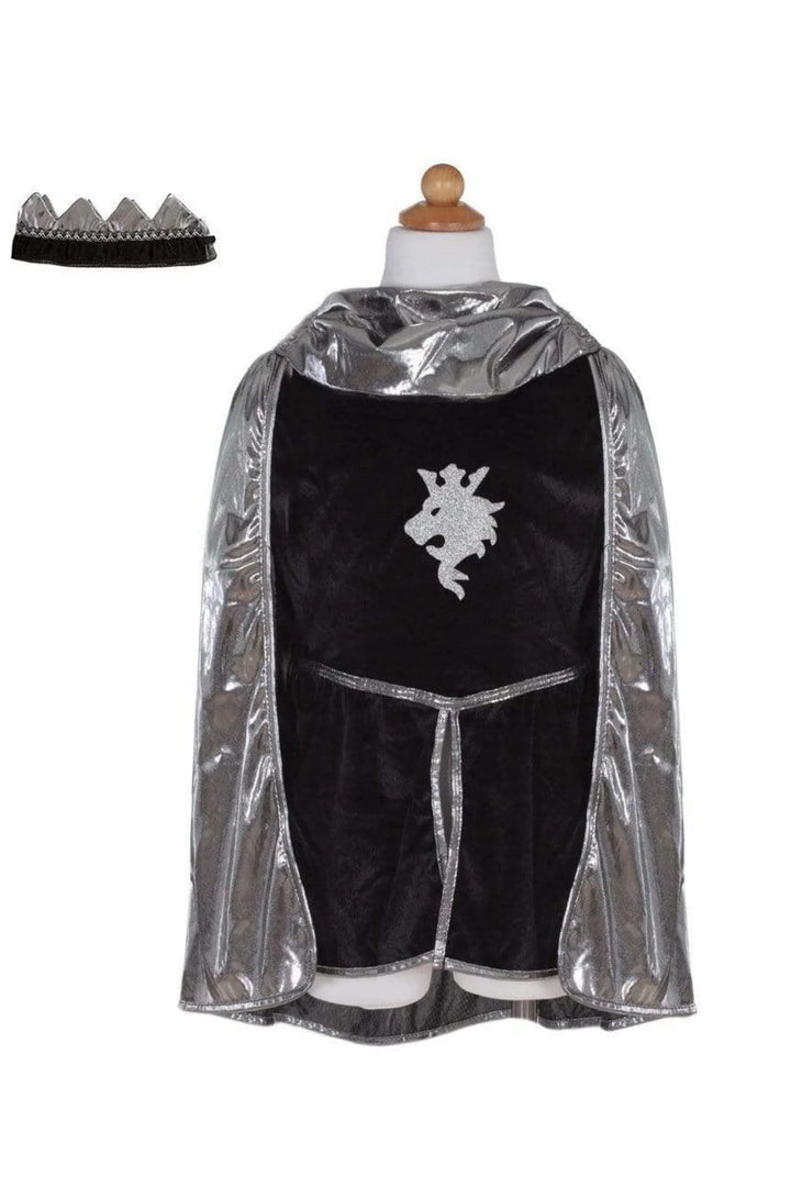 Silver Knight With Tunic, Cape, & Crown | Great Pretenders