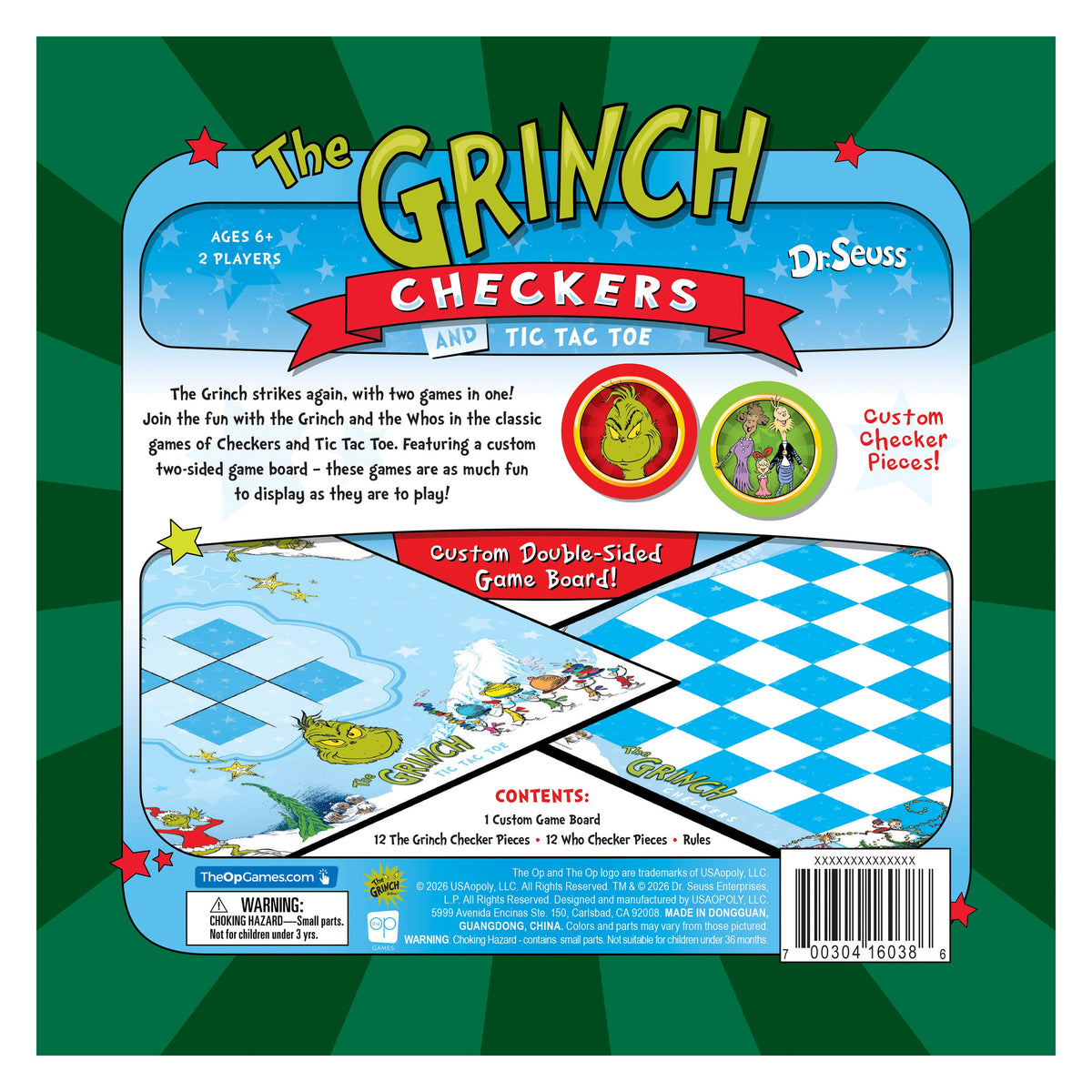The Grinch Checkers & Tic Tac Toe | OP Games