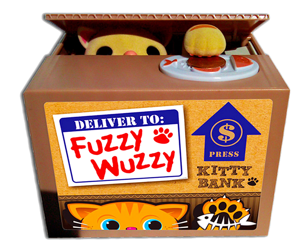 Fuzzy Wuzzy Kitty Bank