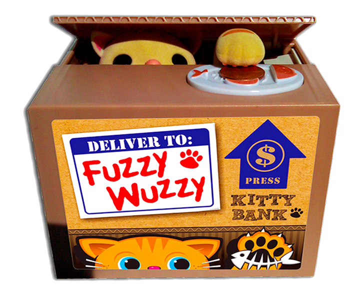 Fuzzy Wuzzy Kitty Bank