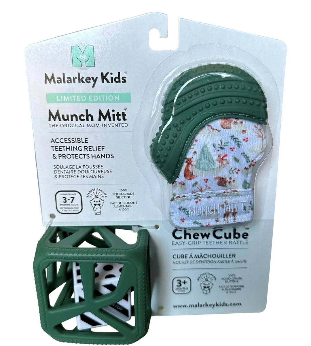 Holiday Gift Pack Munch Mitt/Chew Cube - Green