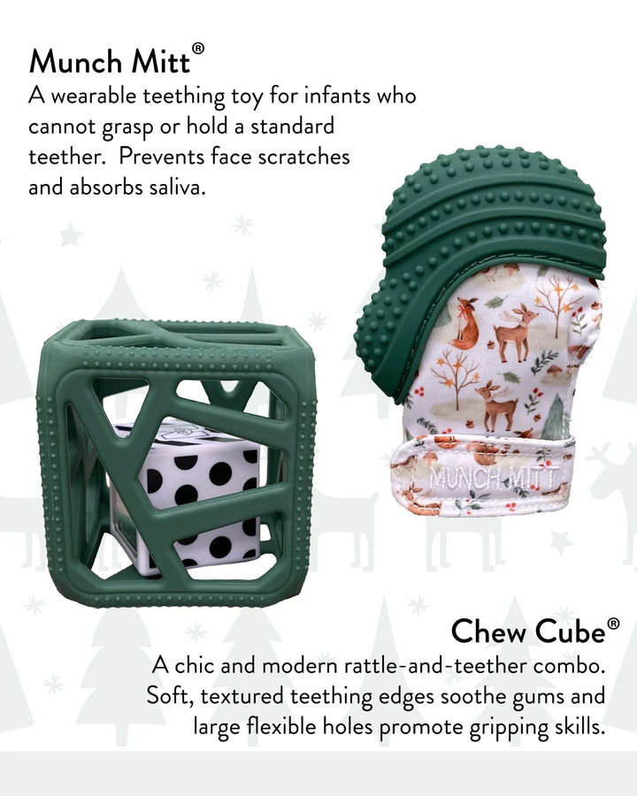 Holiday Gift Pack Munch Mitt/Chew Cube - Green