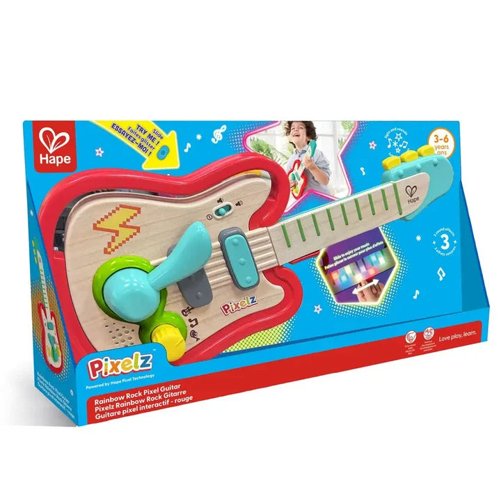 Rainbow Rock Pixel Guitar | Hape - LOCAL PICK UP ONLY