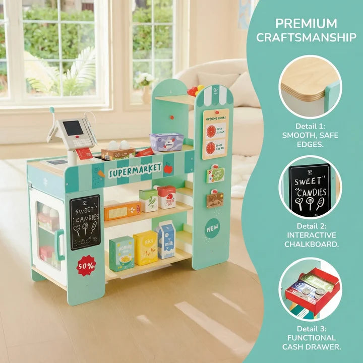 Smart & Wooden Supermarket | Hape - LOCAL PICK UP ONLY