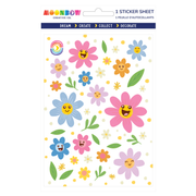 Happy Florals Glossy Sticker Sheet | MoonBow