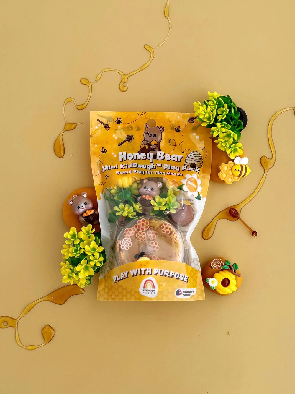 Honey Bear Mini KidDough Play Pack | Earth Grown KidDough