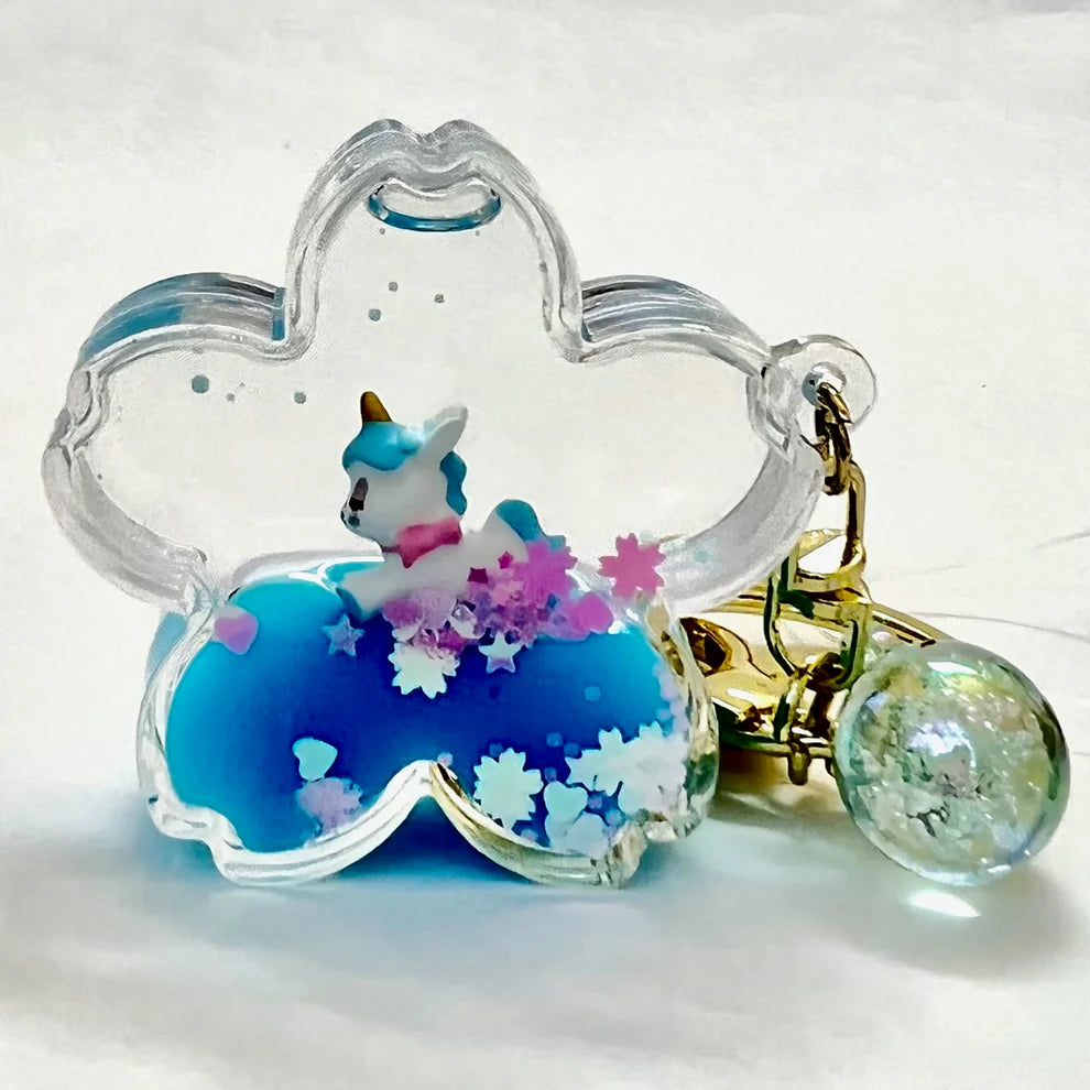 Unicorn Flower Floaty Key Charm