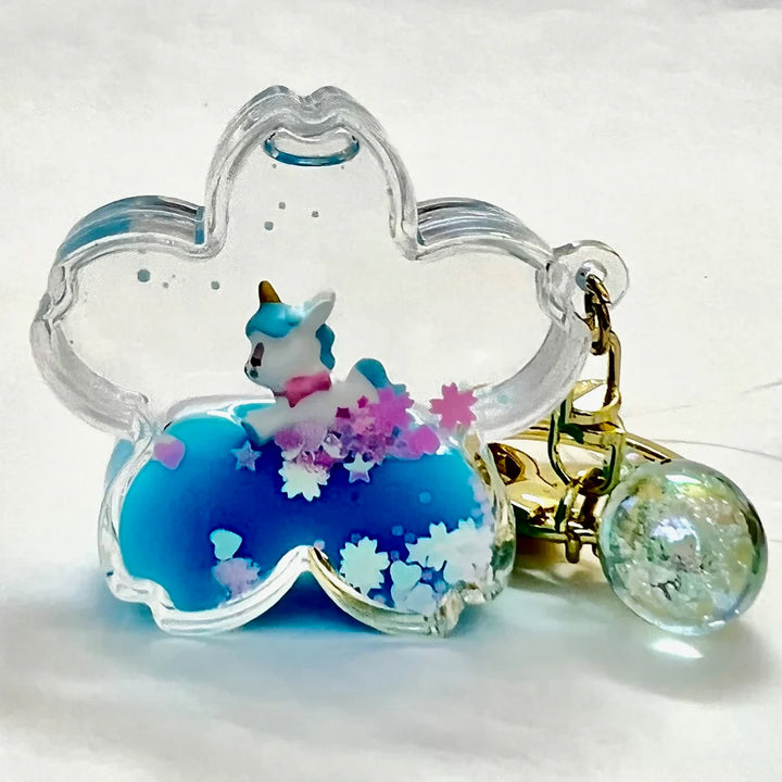 Unicorn Flower Floaty Key Charm